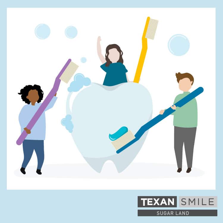Teaching children good brushing and oral hygiene habits